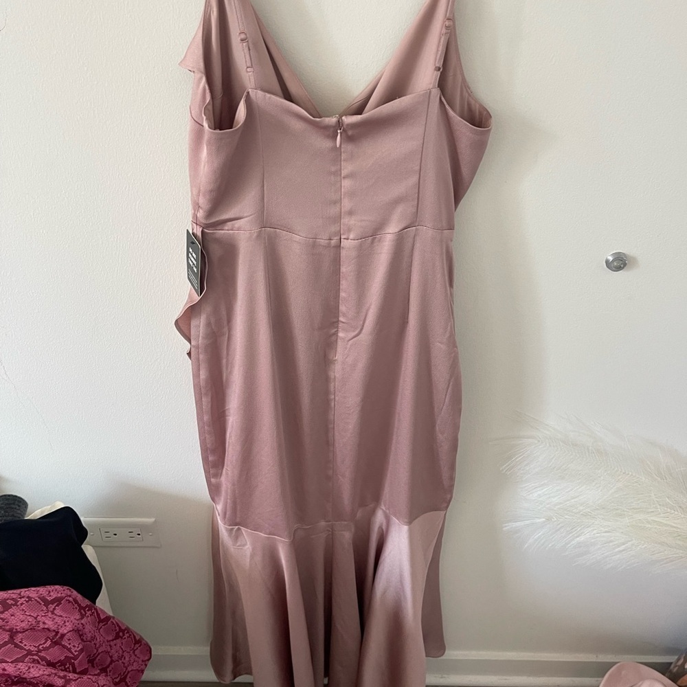 Express Pink Ruffle Dress - Picture 5 of 6